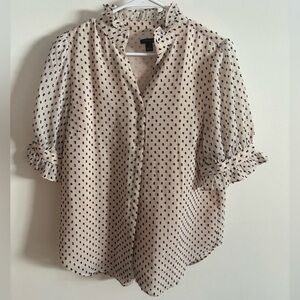 Ann Taylor Black Polka Dot Blouse